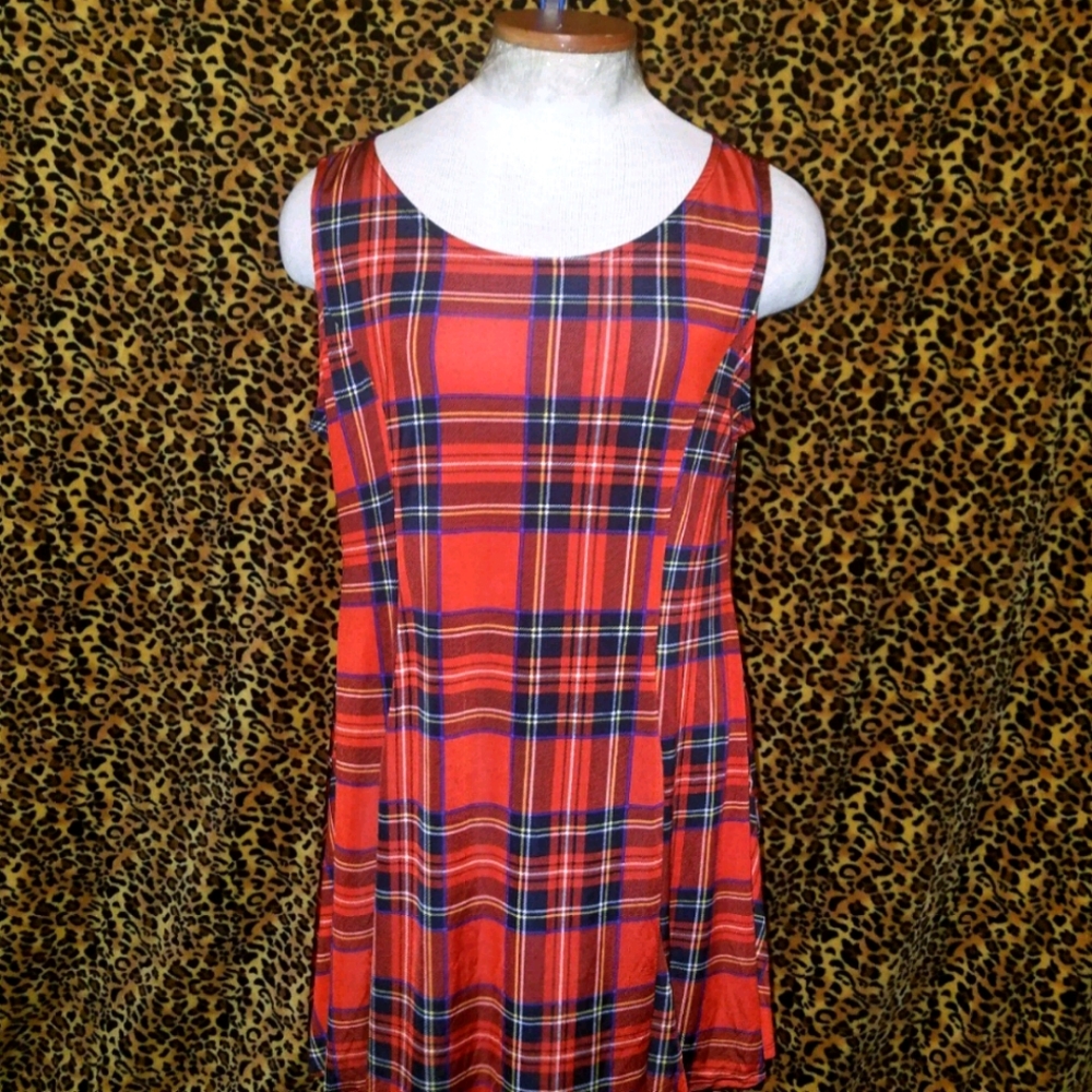 Plaid A-line Dress